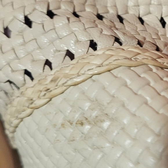 Sam Edelman Lillianna Ivory Woven Leather Pointed Slip On Block Heel Mules Sz 10 - Picture 4 of 13